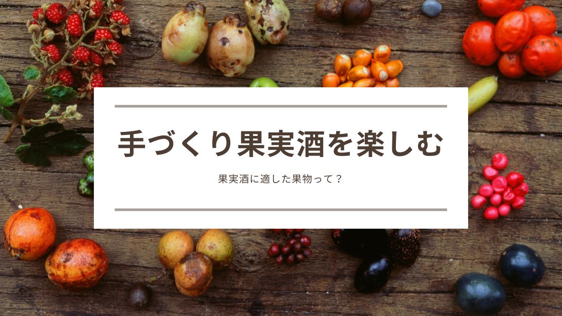 ホワイトリカーで果実酒を家で作る
