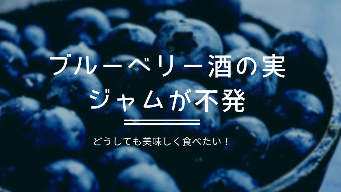ブルーベリー酒の実のジャムがいまいち